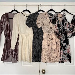 Lot of 5 Pretty Feminine Dresses sz Small
